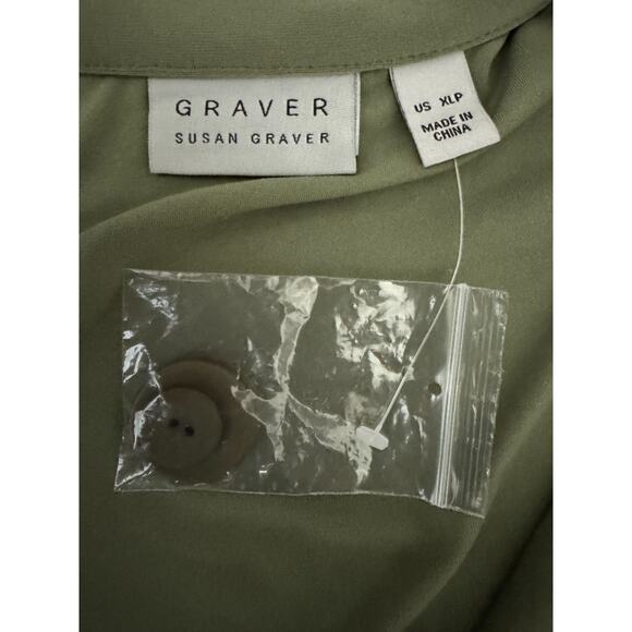 GRAVER Susan Graver LK Luxe Petite Notch Collar Jacket Tarragon X-Large Petite - Picture 13 of 13